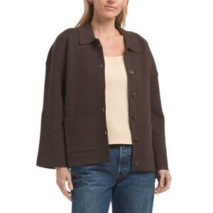 CYRUS Brown Collared Pocket Cardigan